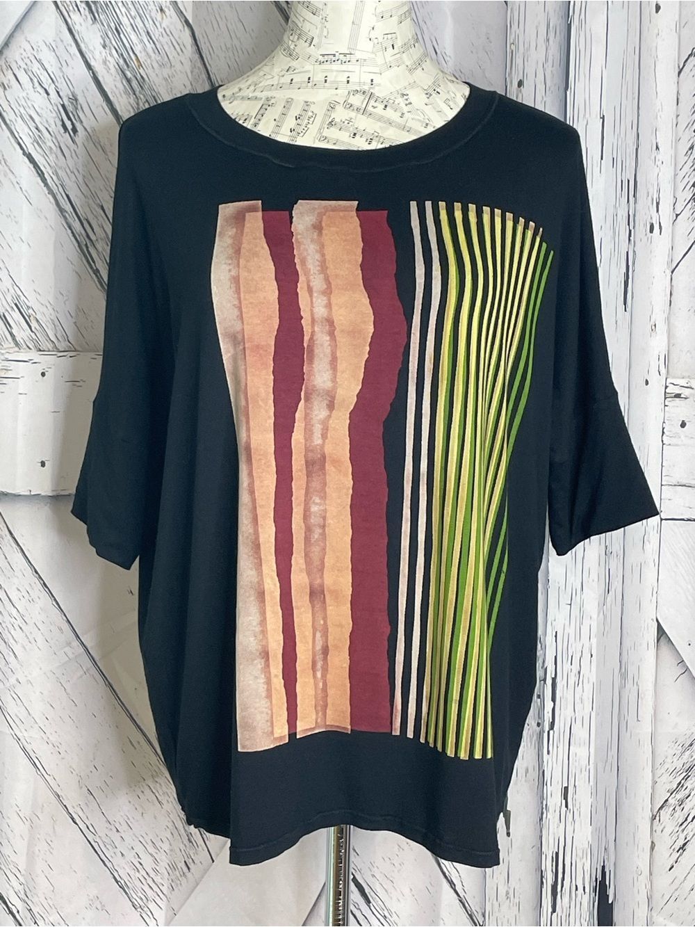 Heyne Bogut T- Shirt Relaxed Fit Hand Dyed Size 3 (Mesium 8-10)